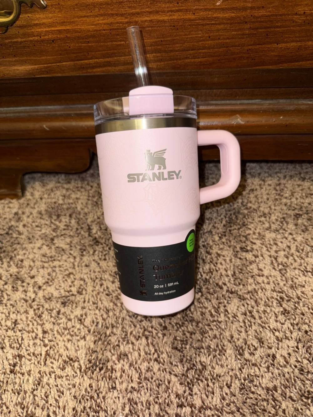 Stanley Pink Sugar Spider Webs 20 oz Halloween Tumbler